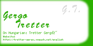 gergo tretter business card